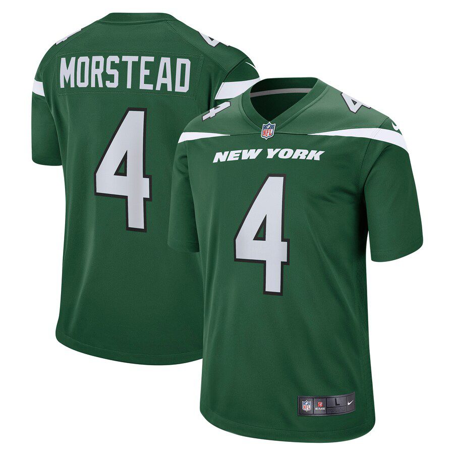 Men New York Jets 4 Thomas Morstead Nike Gotham Green Game NFL Jersey